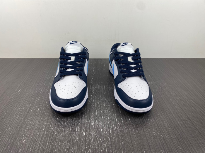 nike dunk low white navy university blue fn7800-400