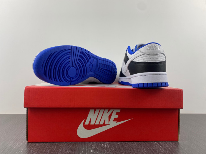 nike dunk low white black blue fd9064-110