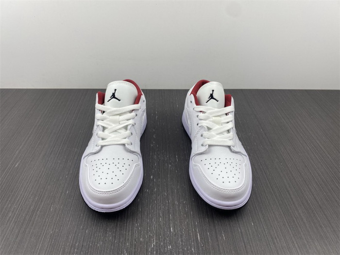 air jordan 1 low gs "white/red" 553560-164