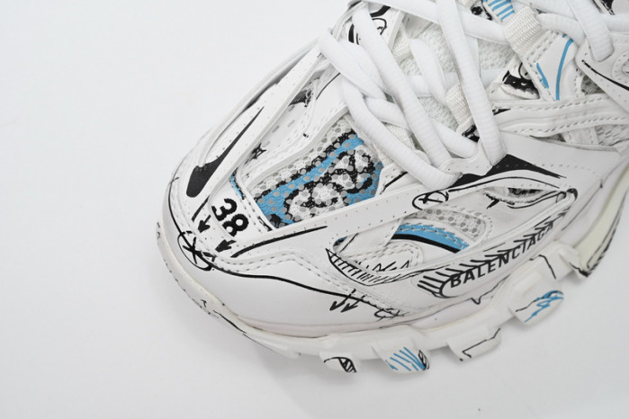 belanciaga Tess S.Black Graffiti Art 542436 W3SRA 9014