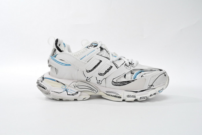 belanciaga Tess S.Black Graffiti Art 542436 W3SRA 9014