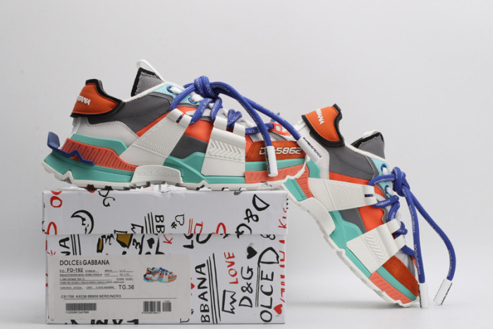 mixed-material space sneakers