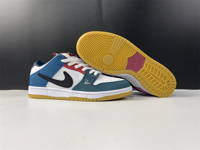 parra nike sb dunk low 2021 dh7695-100