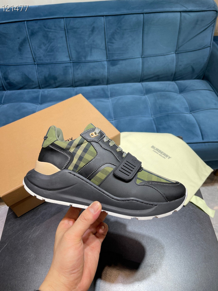 Bur*berry Vintage Check, Leather and Mesh Sneakers