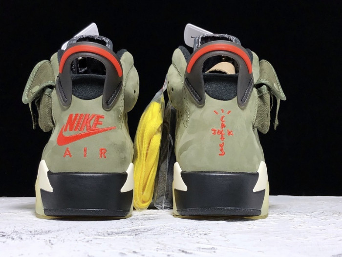 travis scott air jordan 6 medium olive cn1084-200
