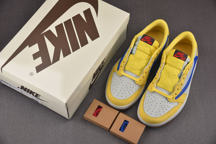travis scott x air jordan 1 low og “canary” dz4137-700