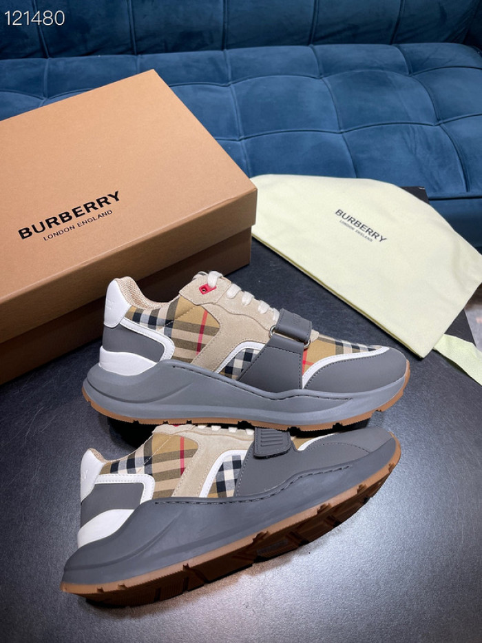 Bur*berry Vintage Check, Leather and Mesh Sneakers