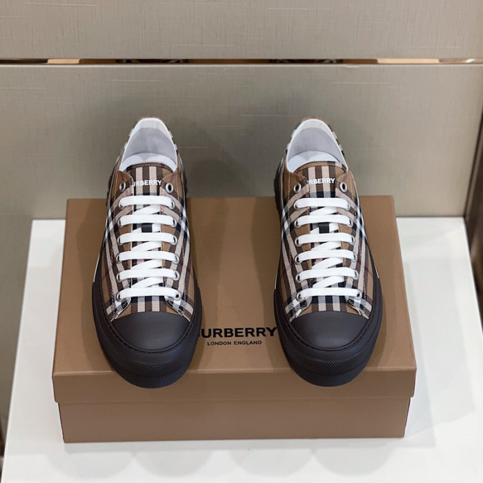 Bur*berry Vintage Check Cotton Sneakers