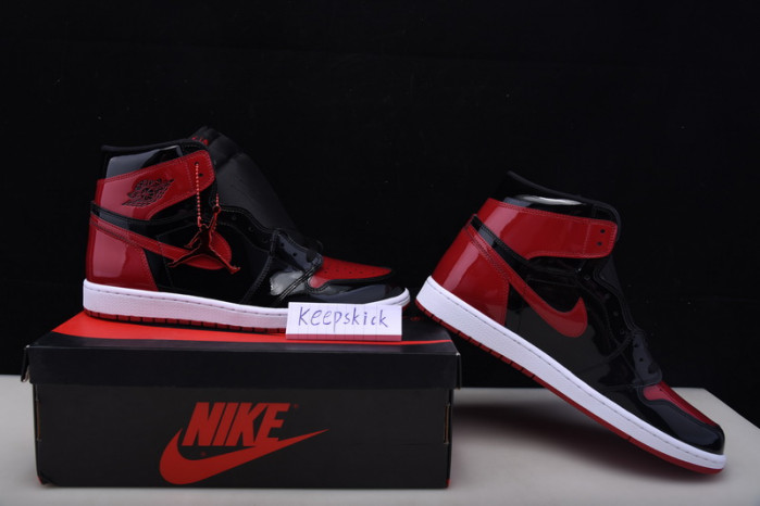 air jordan 1 bred patent leather 555088-063